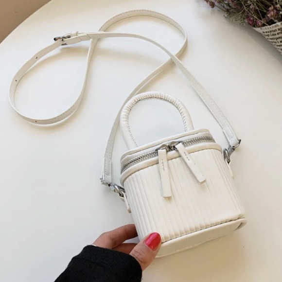 White Mini Top Handle Crossbody Bag - Picture 1 of 1